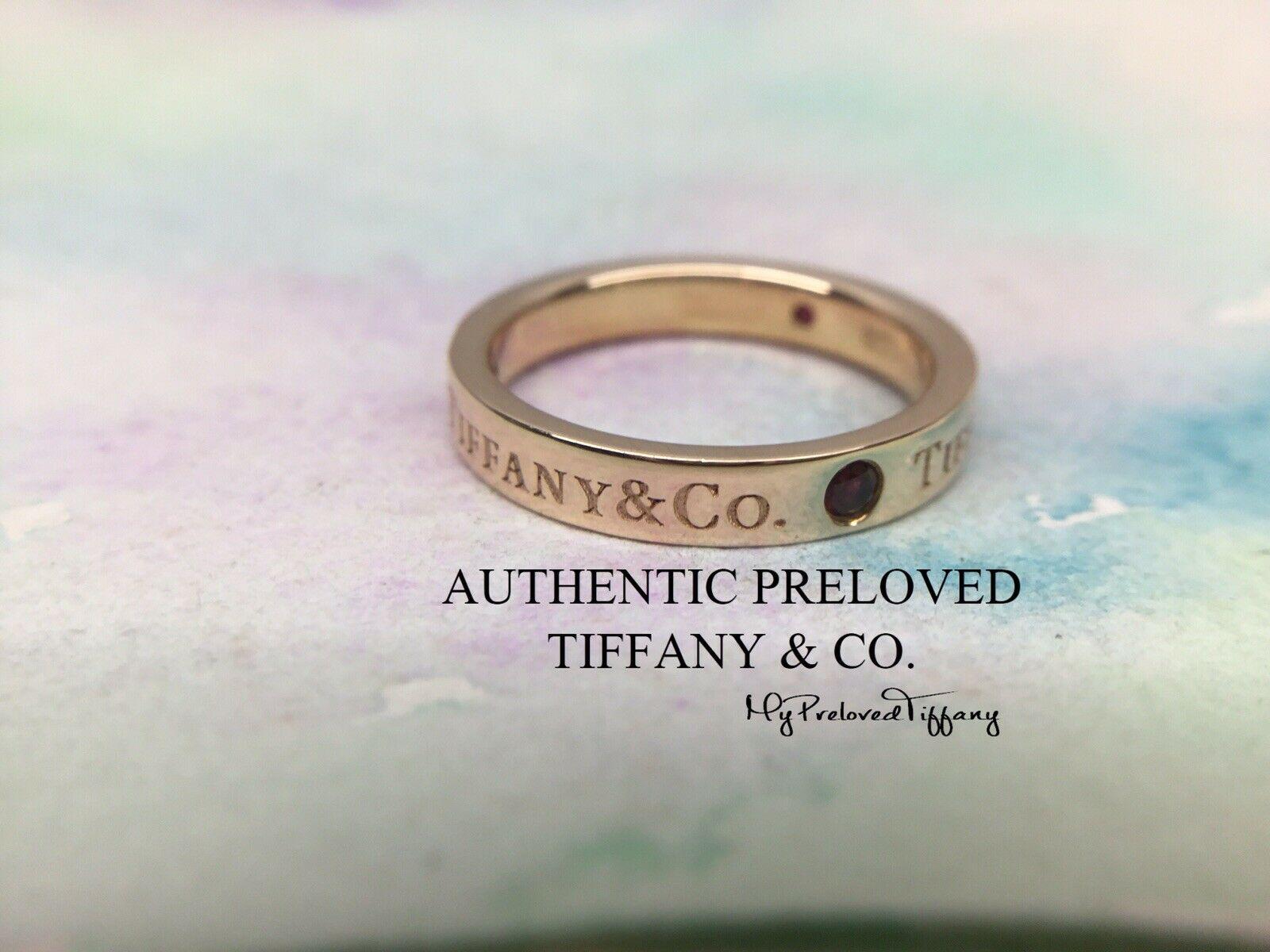 Excellent Authentic Preloved Tiffany & Co. Logo 3 Ruby 3mm