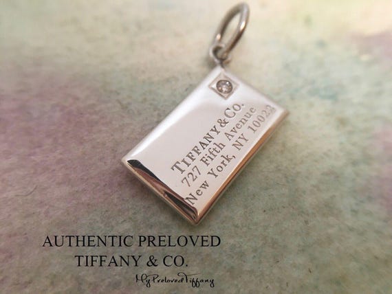 Excellent Authentic Preloved Tiffany & Co. Diamond Envelope Silver
