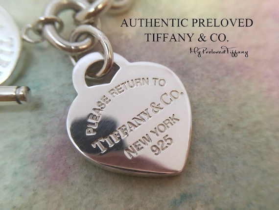 Authentic Tiffany & Co Return to Medium Heart Link Toggle Bracelet