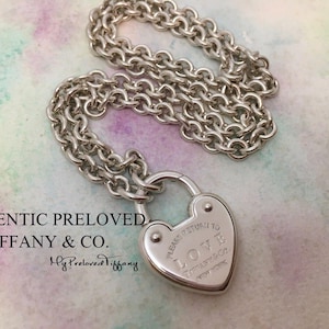 Tiffanys and co necklace heart lock - Etsy 日本