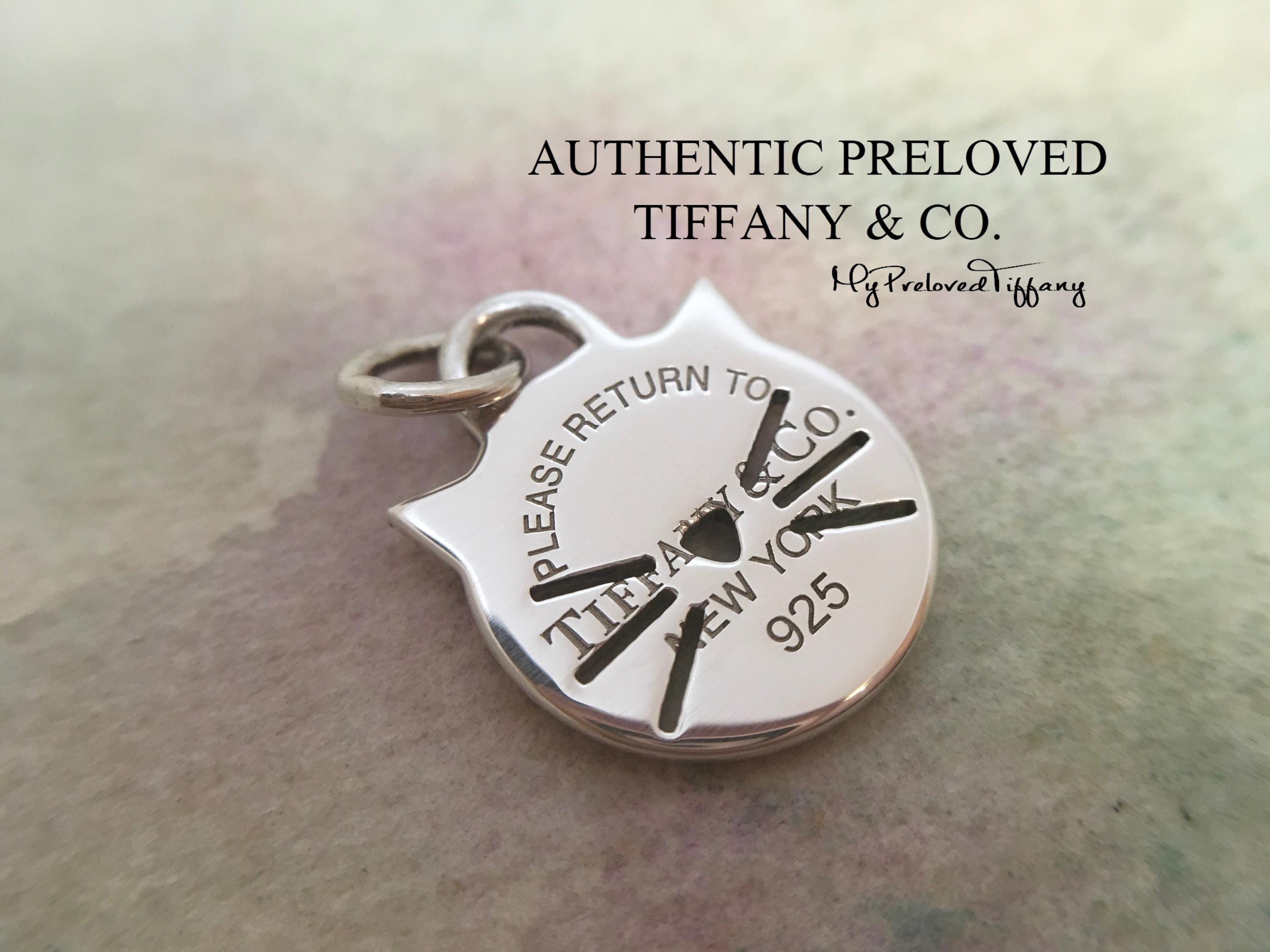 Excellent Authentic Tiffany & Co. Return to Small Cat Charm