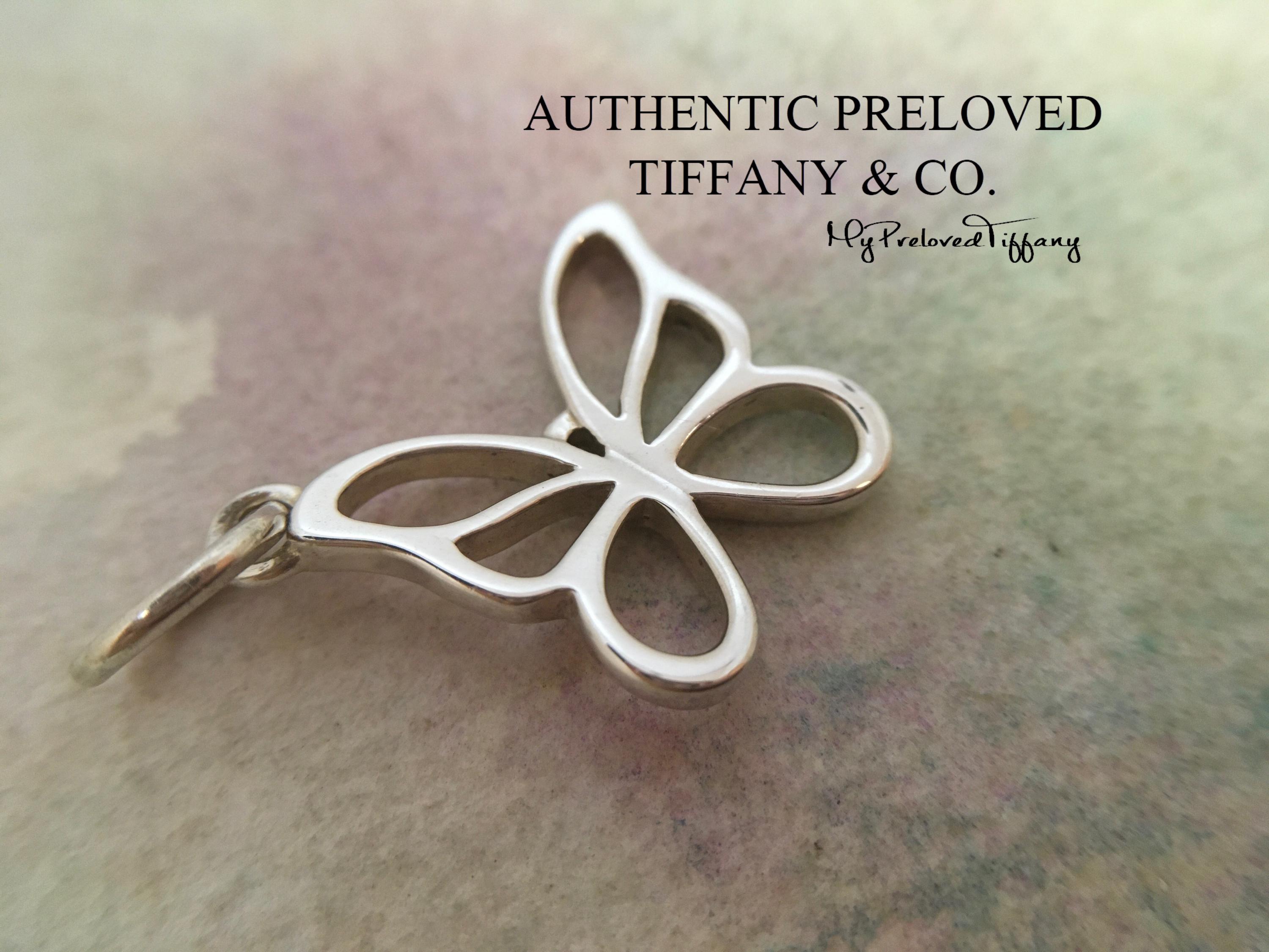Excellent Authentic Tiffany & Co. Stencil Butterfly Charm Pendant