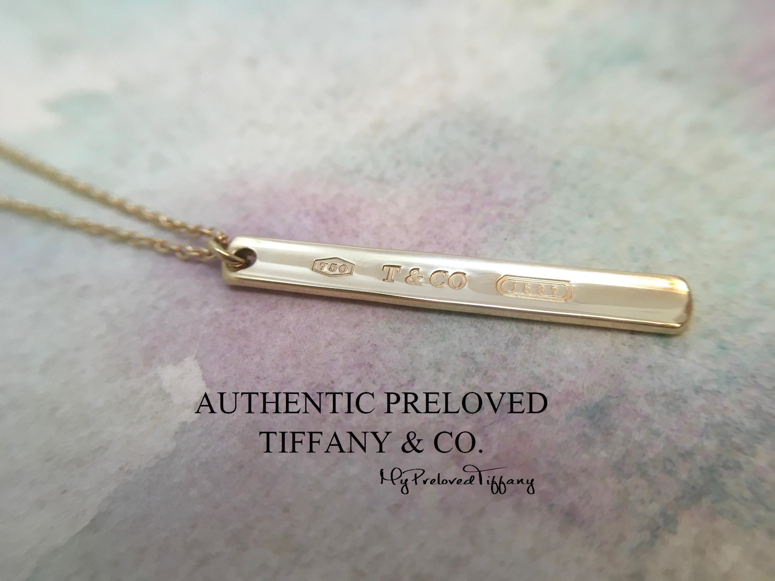 Excellent Authentic Tiffany & Co. 1837 Narrow Bar Yellow
