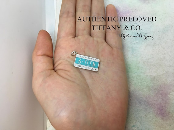 Excellent Authentic Tiffany & Co. Blue Enamel 16th Birthday 6-teen