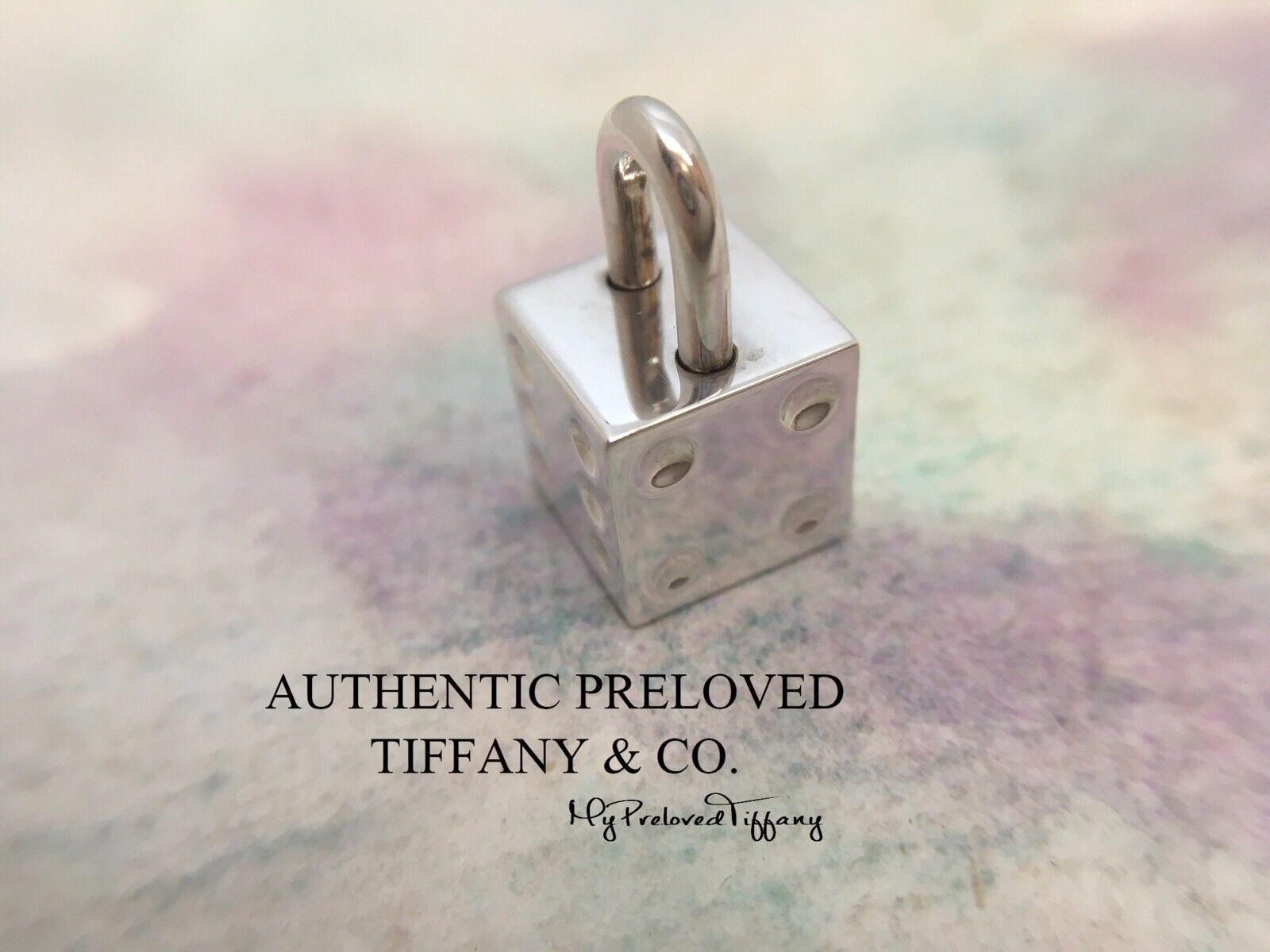 Excellent Authentic Preloved Tiffany & Co. Casino Dice Padlock