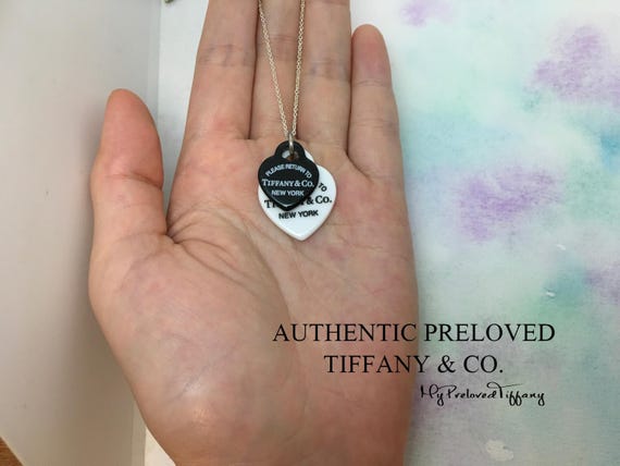 Excellent Authentic Tiffany & Co. Return to Black White Bone