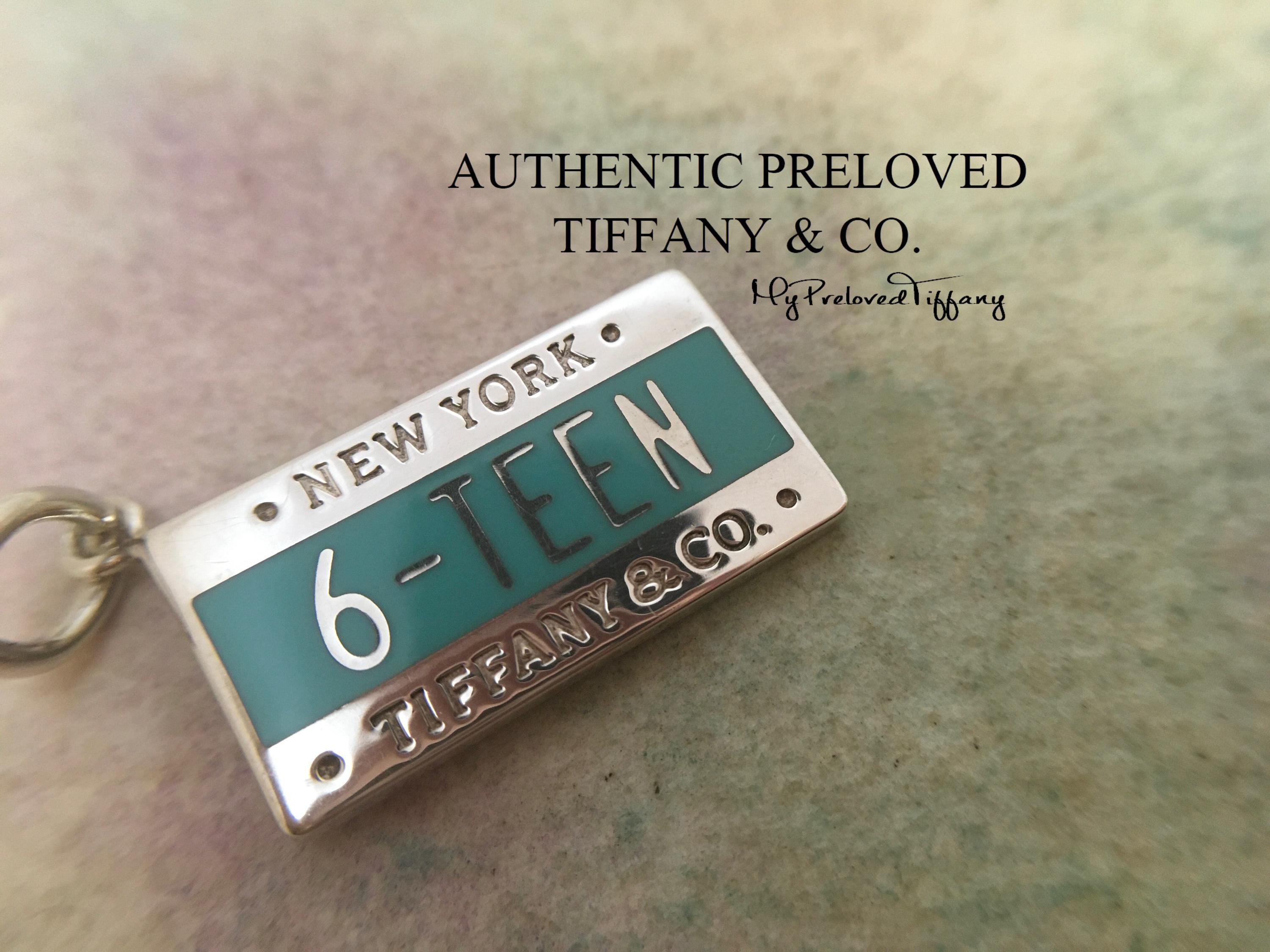 Excellent Authentic Tiffany & Co. Blue Enamel 16th Birthday 6-teen