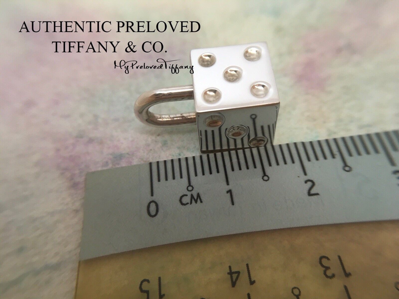 Excellent Authentic Preloved Tiffany & Co. Casino Dice Padlock