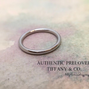 Alliance authentique et authentique Tiffany & Co. Bezet en platine PT950 5,25