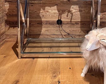 Sheep stool spruce wood Icelandic sheepskin decoration chalet hut decoration living room entrance area children's room stool hand-carved size S