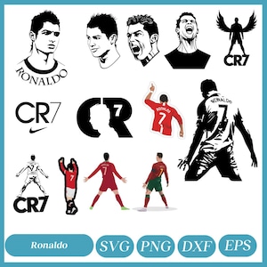 Ronaldo Svg Bundle, Ronaldo Silhouette, Ronaldo Vector, Ronaldo Clipart, Cr7 Svg Png,Cr7 Vector, Ronaldo Goat Svg, Cristiano Ronaldo Svg