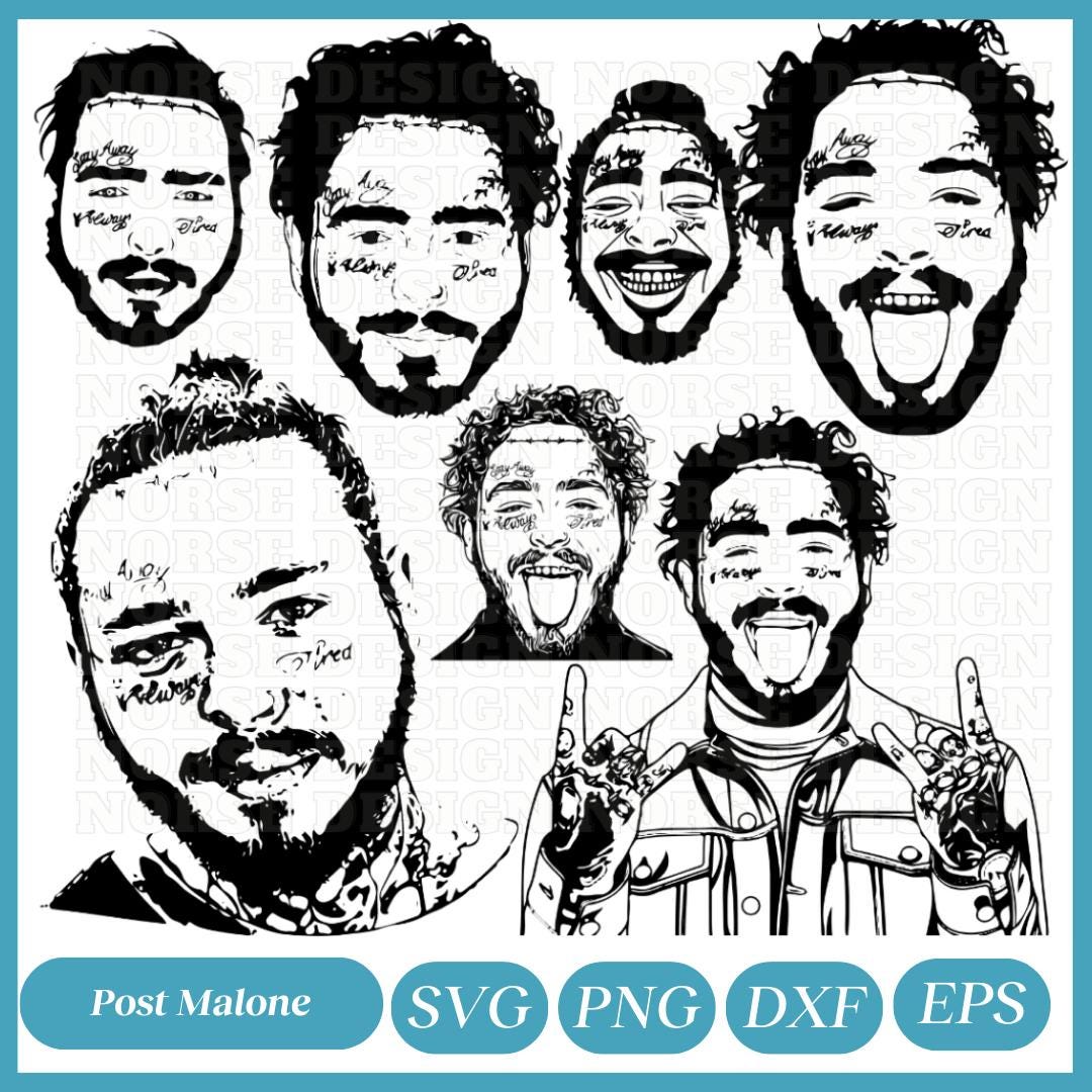 Post Malone Face Tattoos PNG Ideas