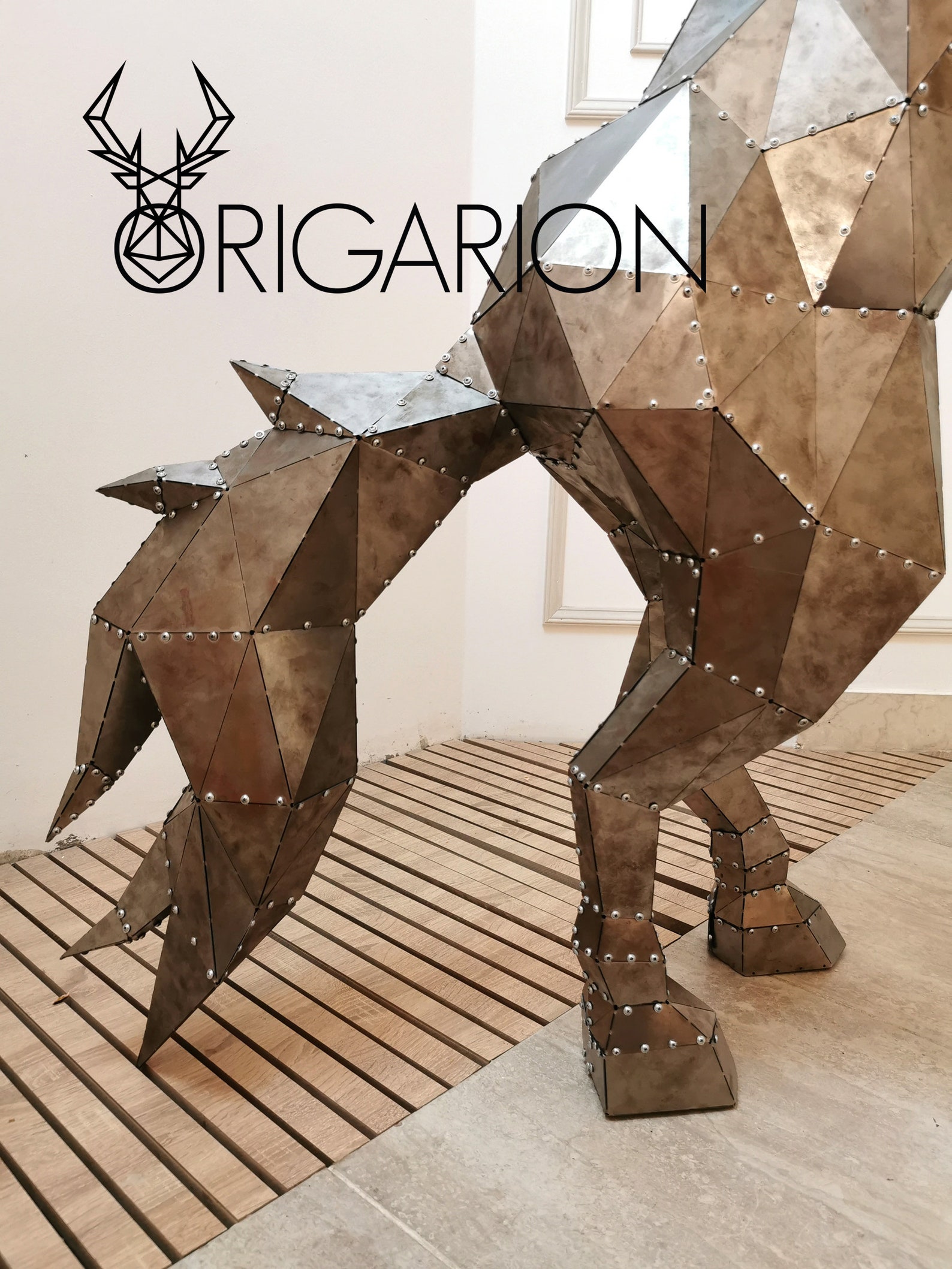 Metal Horse 1.5m Height Rivet Screw Assembling Origami Paper Craft DIY ...