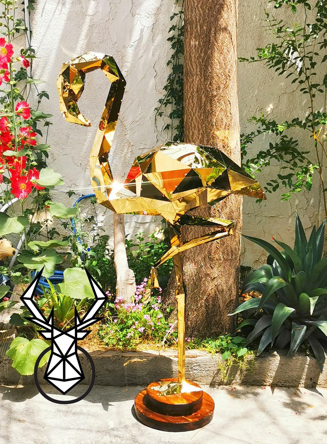 Flamingo Metal Low Poly Laser Cut Dxf Rivet Screws No Wielding Required ...