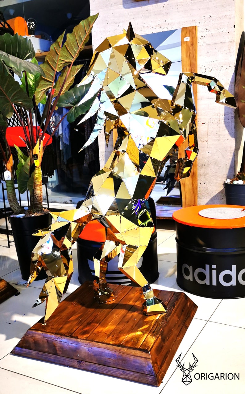 Metal Horse 1.5m Height Rivet Screw Assembling Origami Paper Craft DIY ...