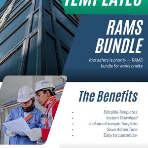 Rams Templates Bundle (Konstruktion Risikobeurteilung & Methoden Statement 2012) UK | Stützwand Beispiel | Bearbeitbares Word-Dokument