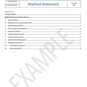 Modèle de déclaration de méthode de construction Royaume-Uni - Exemple de mur de soutènement - Word modifiable - Groundworks RAMS image 2