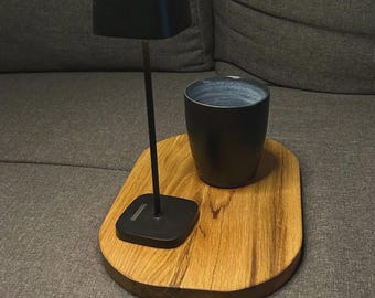 Handgefertigte Sofa Ablage Holz | Eiche Klemmbare Couch Arm Tablett | Modernes   Design, Organizer, Braun