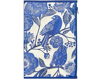 Zipper Pouch Wallet Insert Travelers Notebook Blue Bird of Happiness design