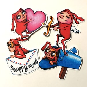 Valentine Happy Mail Mash Up Die Cuts scrapbook planner ephemera