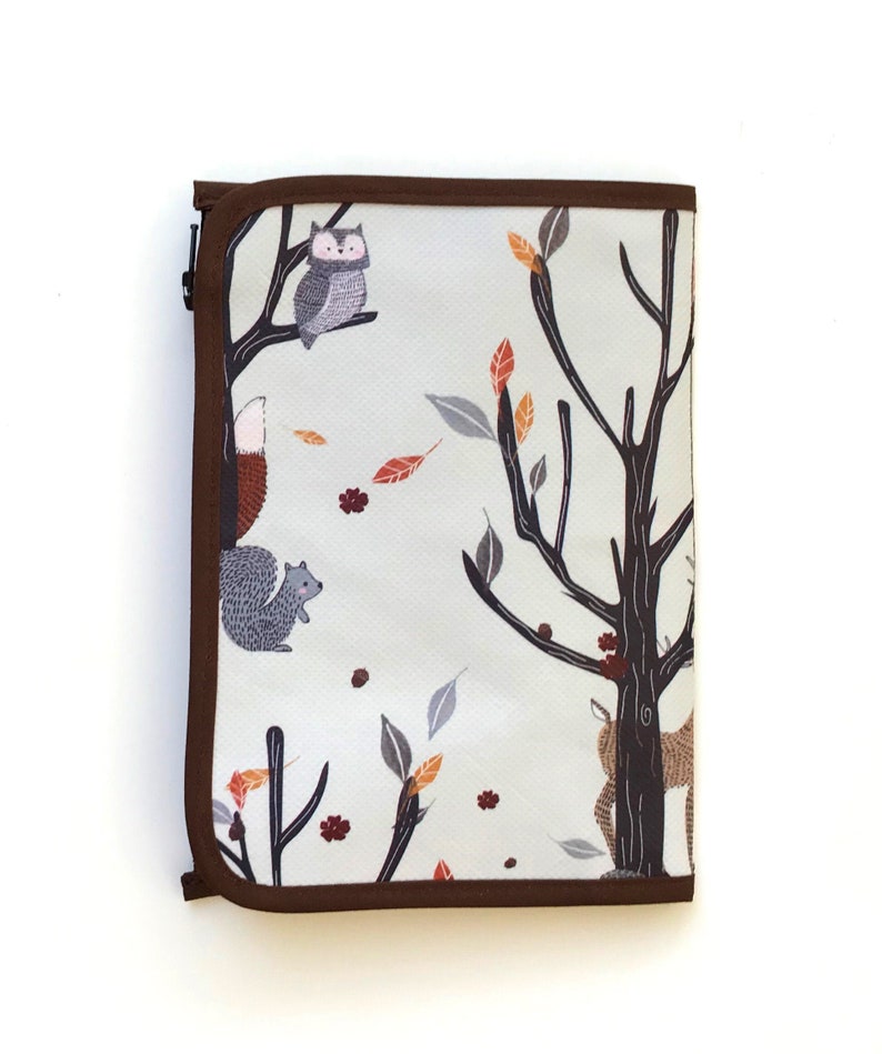Zipper Pouch Wallet Insert Design Forest Friends Made to Order Etsy