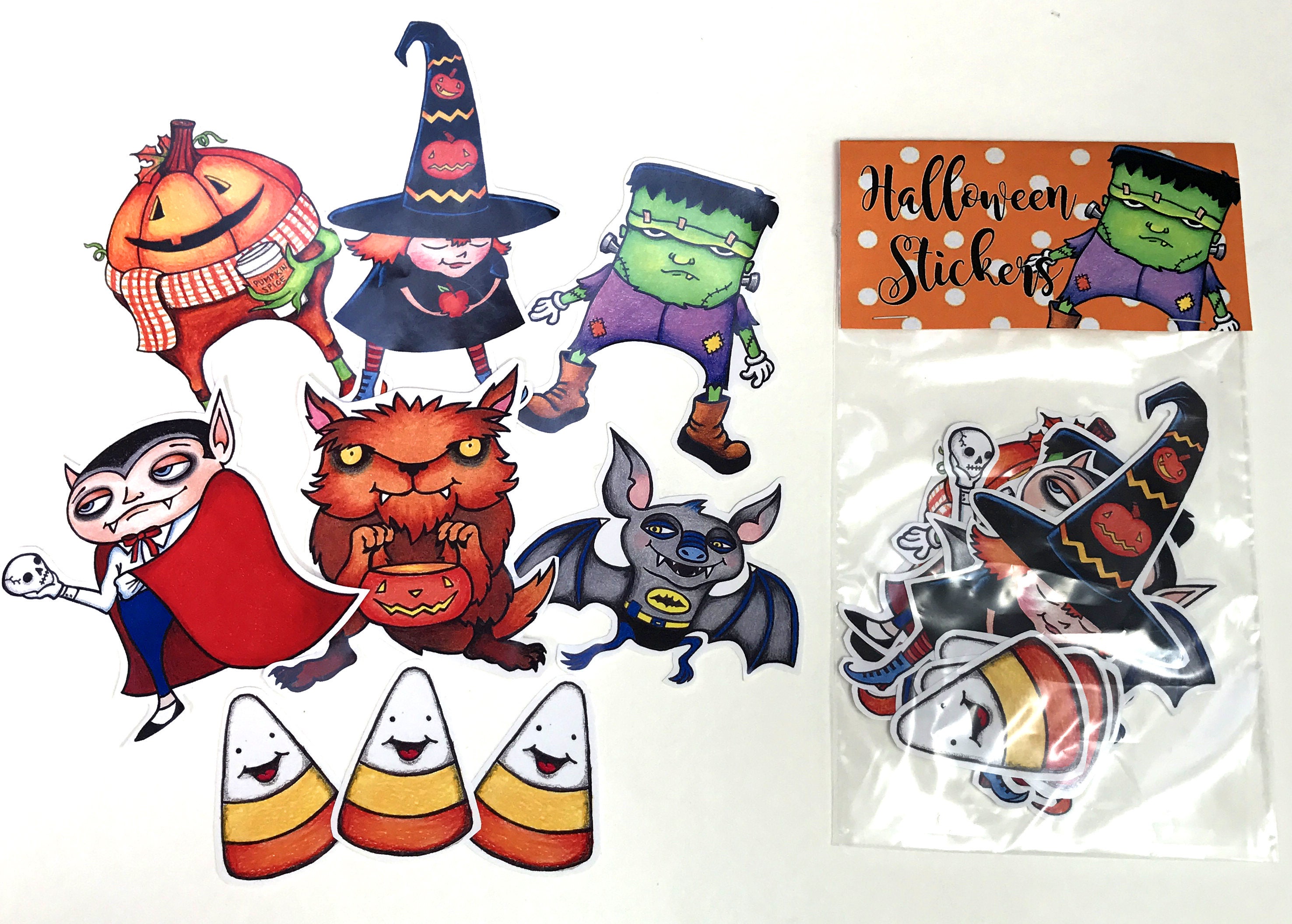 Halloween Stickers Hand Cut Vinyl planner scrapbook Etsy