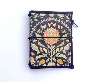 Micro Wallet Bundle in Lotus Flower design in gray planner wallet