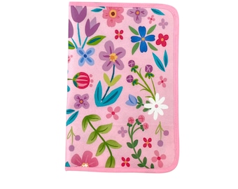 Craft Folder Insert Pretty Flowers on Pink design no zipper