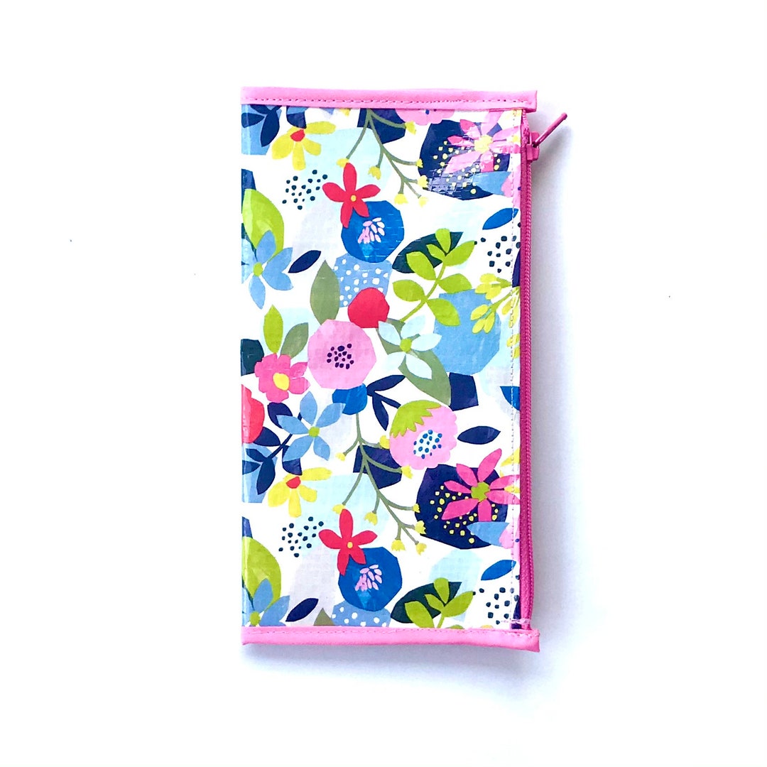 Zipper Pouch Wallet Insert Graphic Flowers Design Made to Etsy