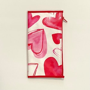 Inserción de cartera de bolsa con cremallera Diseño de gran amor Hecho a pedido Inserción de planificador de cartera de cuaderno de viajeros