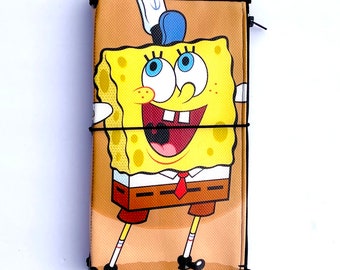 Regular Standard Size Ready to Ship Travelers Notebook Cover Spongebob