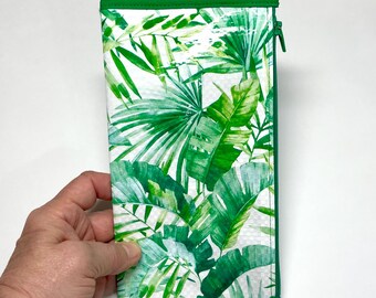 Zipper Pouch Insert Midori Travelers Notebook Fern Lover design