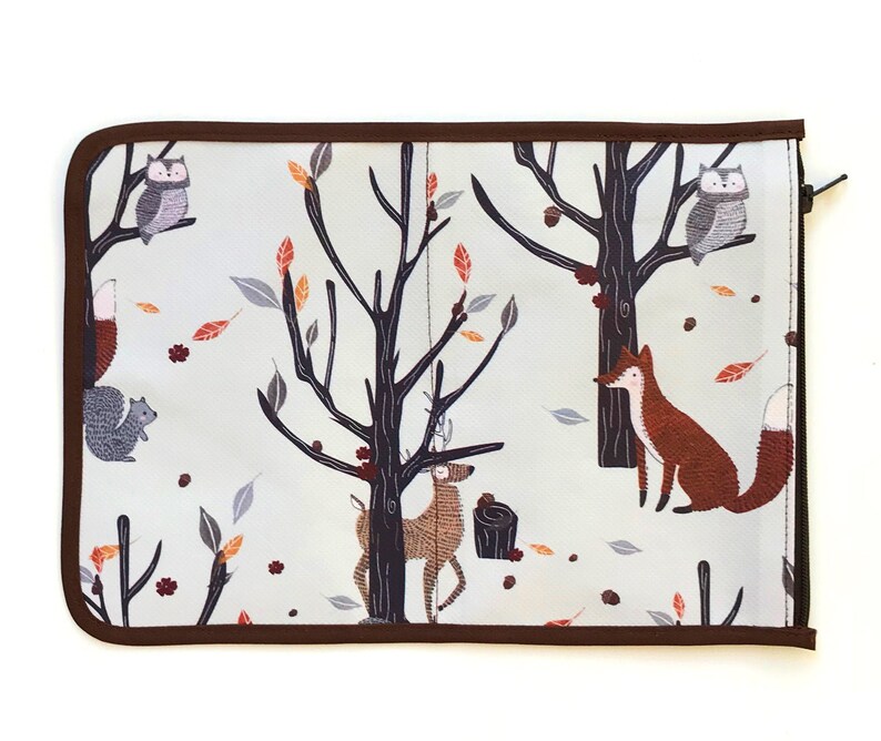 Zipper Pouch Wallet Insert Design Forest Friends Made to Order Etsy