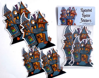 Haunted House Stickers in two sizes planner scrapbook