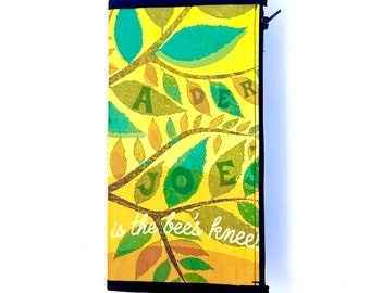 Regular Size Zipper Pouch Wallet Insert Midori Travelers Notebook Bees and Trees insert ready to ship