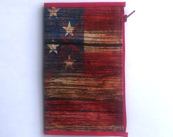 Zipper Pouch Wallet Insert Americana design Made to Order travelers notebook insert