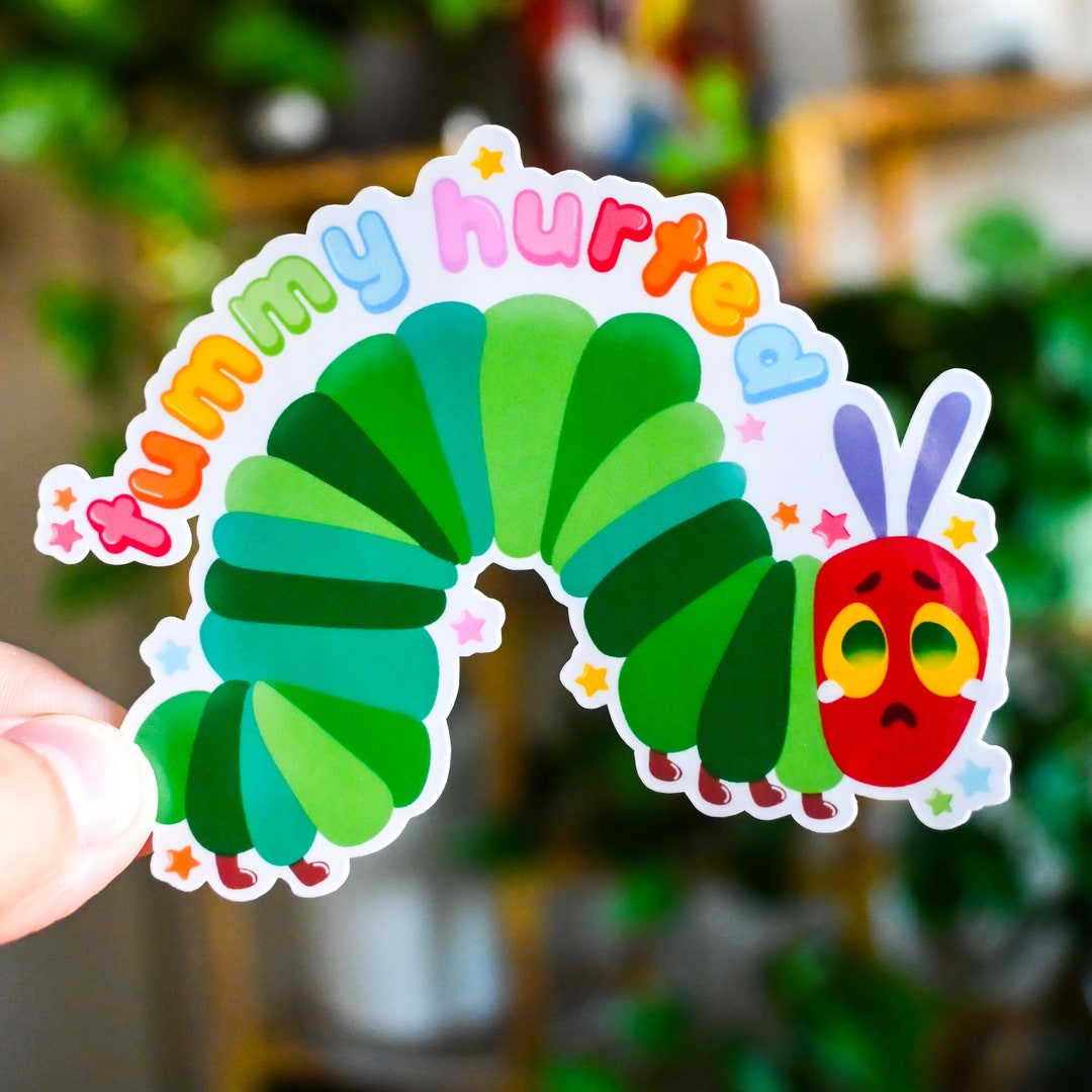 The Very Hungry Caterpillar Sticker | Tummy Hurt Decal | Sticker ...