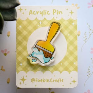 Acrylic Pin | Neopets Cloud Paint Brush | Waterproof | Virtual Pets | Cute Kawaii Pin | Game pin | Cute Pin | 2.5in
