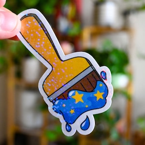 Neopets Starry Paintbrush Sticker | Cute Neopets Fan Art | Gamer Sticker | Vinyl Decal | Neopets Sticker | Gift for Gamers | Vinyl Sticker