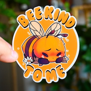 Sticker abeille kawaii, Sticker abeille sympa en vinyle | Sticker adorable abeille | Cadeau pour apiculteur | Idée cadeau mignonne | Sticker abeille | Sticker bug