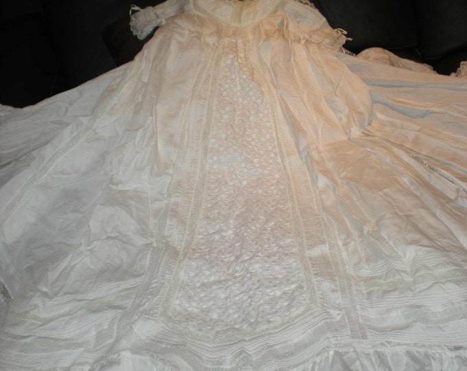 Lace Embroidered Heirloom Christening Gown