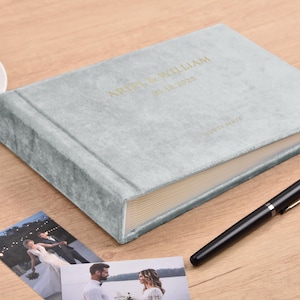 Mini Wedding Guest Book | Alternative Guestbook for all Instant Photos | Photo Booth Book for 2x6, 4x6 Photos | Unique Wedding Gift