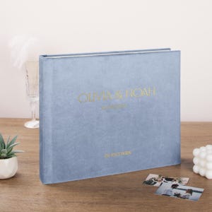 Wedding Guest Book, Instax Mini Album, Velvet Photo Album for all Instant Photos Mini Wide Square etc., Photo Booth Book for 4x6, 2x6 Photos