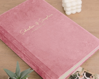 Libro de firmas de boda de terciopelo – Álbum de fotos Instax Mini