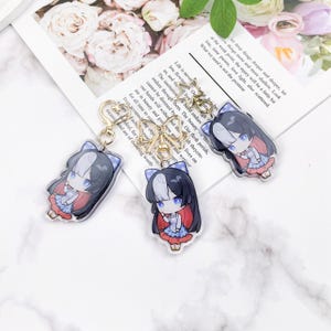 Anime Charms, Custom Keychains, Clear Acrylic, Cartoon Key Chain, Photo Customized,  Personalized Designer Keychains