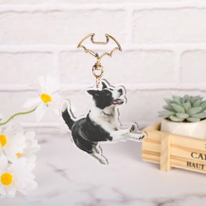 Porte-clés photo personnalisé, Tête d'animal de compagnie personnalisée, Breloque personnalisée en acrylique, Porte-clés portrait d'animal de compagnie, Porte-clé de chien, Porte-clé de chat, Cadeaux rigolos pour animal de compagnie