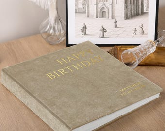 Personalized Velvet Photo Album | Handmade Wedding Anniversary Scrapbook