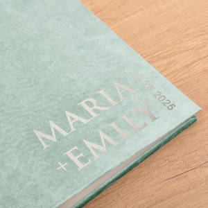 Wedding Guest Book Alternative | Personalized Photo Guestbook for all Size Pictures | Linen Photo Booth Album for 2x6 and 4x6 Photos