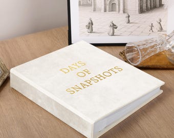 Personalized Wedding Photo Album | Velvet Cover | Holds 40-400 4x6 Photos (10x15cm) | Slip-In Pocket Design