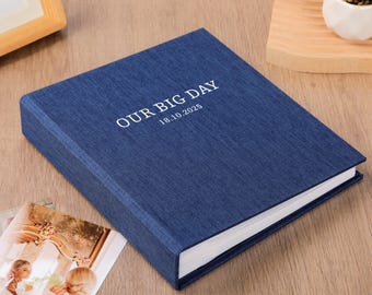 Personalized Linen Photo Album | Handmade Memory Keepsake, 4x6